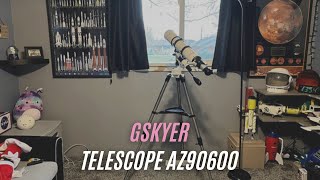 Gskyer Telescope 600x90mm Review  Gskyer Telescope AZ90600 Astronomical Refractor Telescope Setup [upl. by Mingche]