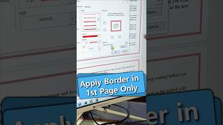 📃apply page border to only one page in word shorts words wordtricks ytshorts [upl. by Rehteh]