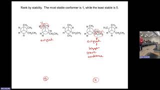 Organic Chemistry 1  Question on stability of conformations [upl. by Ahsok]