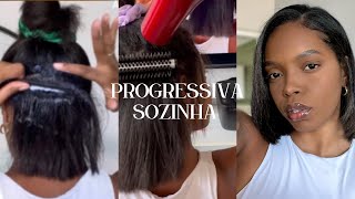 COMO FAZER PROGRESSIVA EM CABELO CRESPO SOZINHA  passo a passo [upl. by Lapides899]