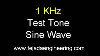 1KHz Test Tone Sine Wave  One Hour [upl. by Ardelle988]