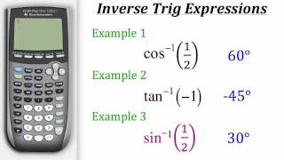 TI Calculator Tutorial Inverse Trigonometry [upl. by Niwdla]