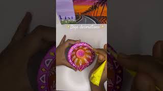 Diya decorations 🪔✨ Diya art diwalidecoration diyaarts festival easy shortsfeed [upl. by Pollux977]