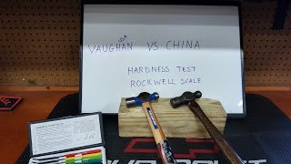 VAUGHANUSA hammer vs CHINA ROCKWELL HRC scale hardness testvery interesting [upl. by Akeber442]