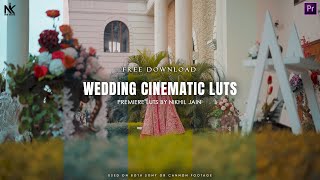 5 FREE Wedding Color Luts  Wedding Cinematic Luts  Presets  Wedding Color Grading Premiere Pro [upl. by Coleville]