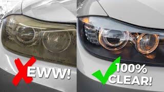 How To Clean amp Restore Headlights  Remove Yellow Foggy Headlight Oxidation [upl. by Aleda]