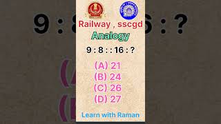 Reasoning Analog class  missing number Number Analogy analogy analogyreasoning learnwithraman [upl. by Hort]