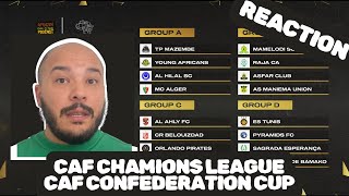 Reacting to the 20242025 CAF Champions League  Confederation Cup draw [upl. by Adyaj89]