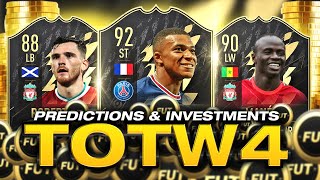 TOTW 4 Predictions amp INVESTMENTS  FIFA 22 Team of The Week Trading [upl. by Ayhdiv134]