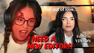 Valkyrae REACTS to her FILIPINO EDITORSVinson Edit [upl. by Wernda]