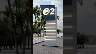 pylon SIGNAGE DESIGN  signmaker signmaking 3d 3danimation 3dart 3dmodeling sign signideas [upl. by Ellerred]