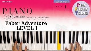 No Moon Tonight p28  Faber Piano Adventures Level 1  Lesson [upl. by Schuh]