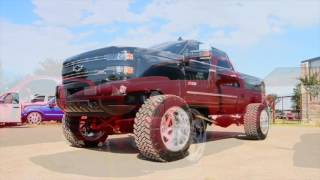 How Texas does truck shows part 2 including lifted SEMA trucks and Bagged Silverados [upl. by Colene]