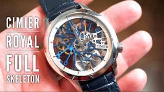 Cimier Royal Skeleton Watch Review Mechanical Swiss Made Watch Fully Skeletonized [upl. by Annahs97]