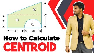 CENTROID for complex shape  Centre of gravity  Engineering mechanics  TAMIL [upl. by Ellenet]