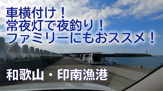 【釣り場動画17】和歌山・印南漁港はファミリーにおすすめの車横付け＆常夜灯夜釣りエギングもできる釣り人に優しい漁港です（サビキ釣り・アオリイカ釣り） [upl. by Rosol]