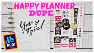 Happy Planner Dupe  Aldi Planner Review [upl. by Atrim]