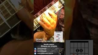 🎸 Escala mayor 🎸 Bloques por octavas jaimerosas guitarra tutorialesguitarra [upl. by Ynetsed]