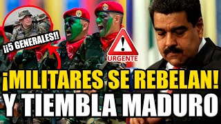 🚨MILITARES SE REBELARON ANTE MADURO Y NO REPRIMEN EN VENEZUELA ¡5 GENERALES REBELDES  BREAK POINT [upl. by Nalloh745]