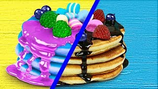 GUMMY FOOD vs REAL FOOD CHALLENGE  Bonbons ou Vraie Nourriture [upl. by Ivie]