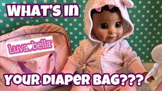 Luvabella doll what’s in her diaper bag robot doll lovabella LUVABELLA DOLL [upl. by Gabrila]