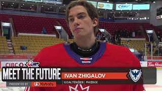 2022 Top Prospects Game  PostGame Interviews  Ivan Zhigalov [upl. by Spanjian488]