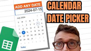 How to Add a PopUp Calendar Date Picker in Google Sheets [upl. by Meras]