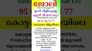 kerala jobs 2024 todays job malayalam jobs November 4 [upl. by Tristam316]