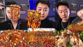 Asmr Mukbang This Show Challengers Eating Enoki Mushroom With Meat Cow Flavors Spicist Spicy Yummy [upl. by Itsirk876]