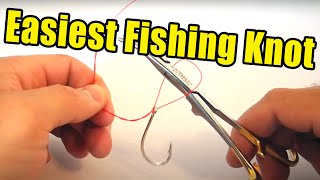 Clinch Knot Hemostat Trick Shortcut  Easiest Way To Tie A Fishing Knot Fast [upl. by Cantone]