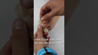 How to put elastoplast so you can move finger shorts [upl. by Aisatsan460]