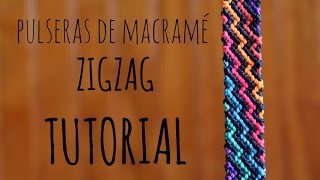 Pulsera Zig Zag » ⚡️ tutorial  como hacer brazalete e hilo  diy ● Friendship bracelet 26 [upl. by Otrebogir]