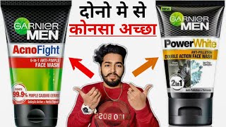 Garnier Men Acno Fight Face Wash VS Garnier Men Power White Face Wash [upl. by Stephi]