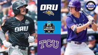 Oral Roberts v TCU AMAZING  College World Series Opening Round  2023 College Baseball Highlights [upl. by Ennyrb68]