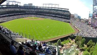 Coors Field Water Fountains in Center Field [upl. by Rosecan]