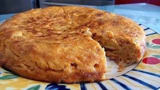 TORTILLA DE PATATAS CON SOBRASADA  Recetas Mallorquinas [upl. by Powers]