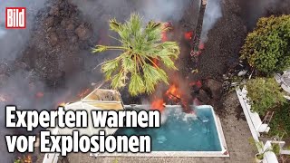 Vulkanausbruch auf den Kanaren Heiße Lava zerstört Häuser und Natur [upl. by Epuladaug]