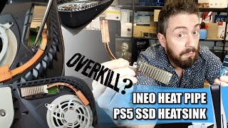 INEO M13 PS5 SSD Copper Pipe Heatsink Review amp Temperature Testing [upl. by Acinorej]