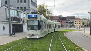 Mit der Straßenbahn 🚋 Linie 5 in Freiburg ❤️von Europaplatz➡️Rieselfeld￼ [upl. by Eanore538]