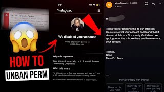 How To Unban Instgram Disabled Account 🥹💔 By N O Y 🔌  instagram [upl. by Noid762]