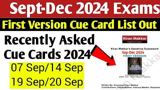 Makkar IELTS September To December Speaking Pdf New Cue Cards  New Cue Cards For Sep To Dec 2024 [upl. by Nnaear]