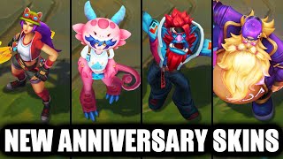 All New Anniversary Skins Spotlight KDA Gragas Cosplayer Neeko Esports Fan Trundle Anniversary Sivir [upl. by Stefania963]