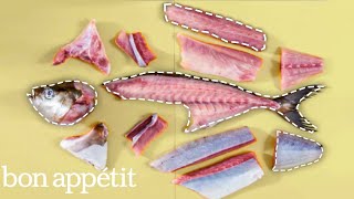 How a Japanese Chef Turns a Whole Fish Into 6 Dishes  Handcrafted  Bon Appétit [upl. by Oleg]