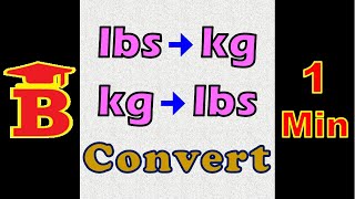 lbs to kg kg to lbs Conversion [upl. by Htebiram]