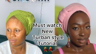 New Turban style Tutorials💃💃💃 new month Giddyway fam ❤️ gele makeup nollywood fy fashion [upl. by Uy984]