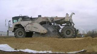 Soil stabilization Wirtgen WR 2400 part 1 [upl. by Ardua339]