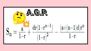 ArithmeticGeometric Progression AGP Explained maths [upl. by Ahsikar594]