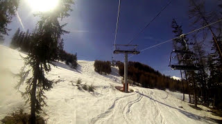 La Plagne Plagne Aime 2000 La Roche Télésiège debrayable La Roche La Roche Chairlift [upl. by Okiam539]