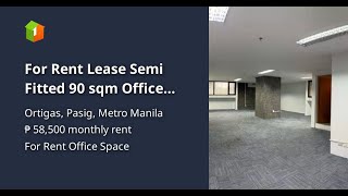 For Rent Lease Semi Fitted 90 sqm Office Space Ortigas [upl. by Proud]