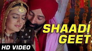 Gadar  Traditional Shaadi Geet  Full Song Video  Sunny Deol  Ameesha Patel  HD [upl. by Kcirtapnhoj301]